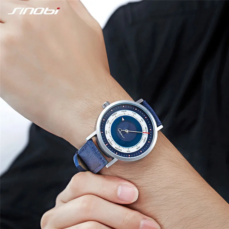 SINOBI Hot Fashion Men's Creative Sports Watches Male Clock Casual Military Luminous Waterproof Quartz WristWatches Dropshipping