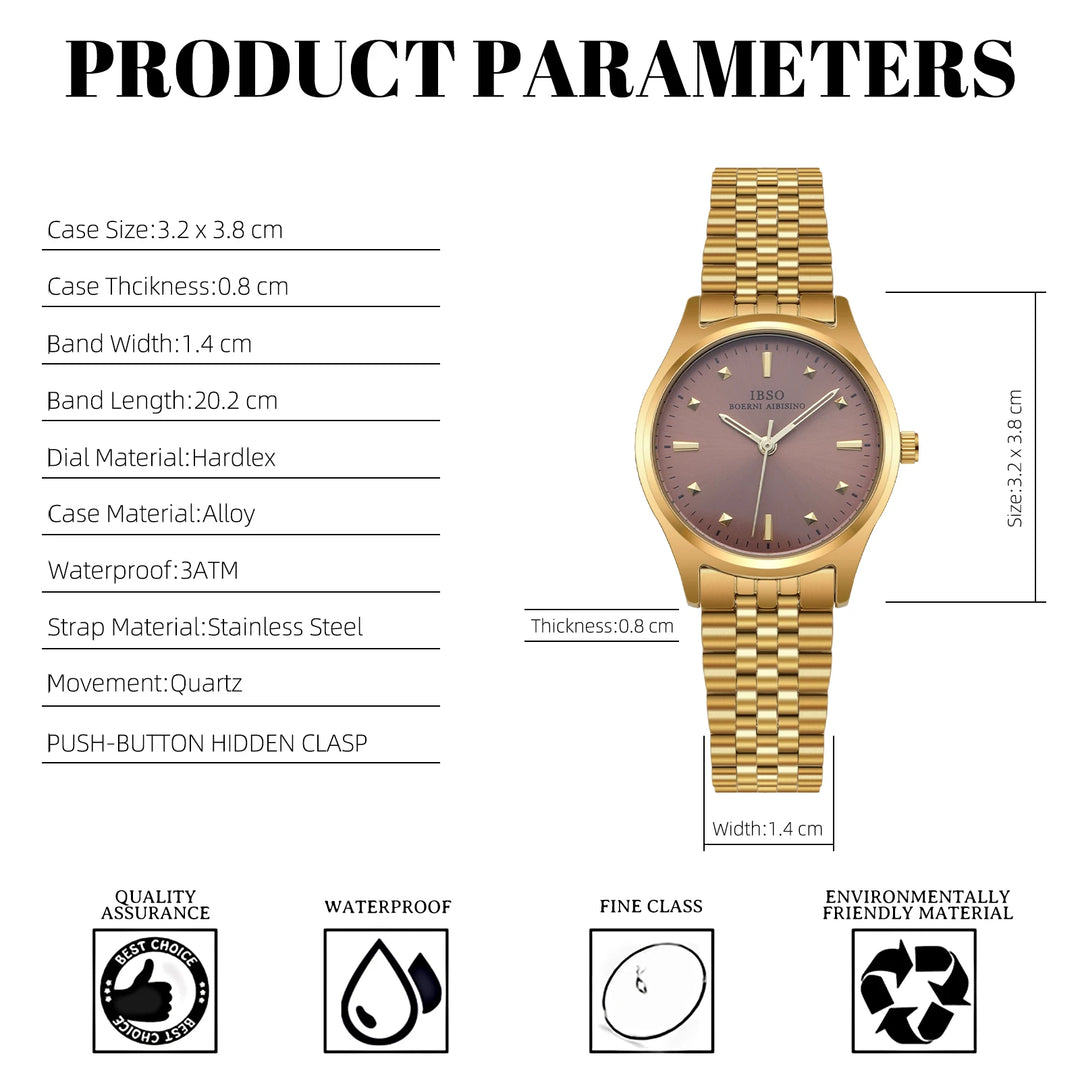 IBSO Women Wholesale 2026 New Quartz Watches Luxury Simple Watch Ladies 3ATM Waterproof Japanese Quartz Movement S1118L