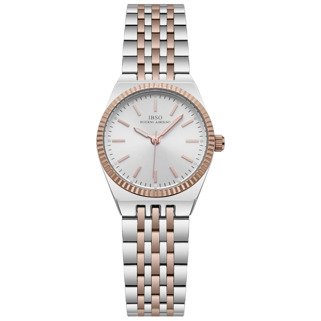 IBSO 2026 New Women Arrival Quartz Watches Alloy Case 3ATM Waterproof Luminous Hands Stainless Steel Strap And Back Cover