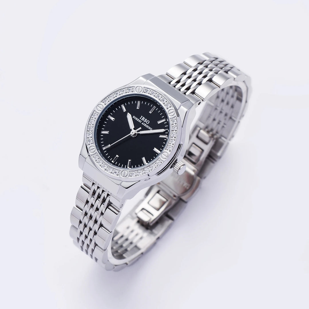 IBSO Women Luxury Quartz Watch 3ATM Japanese Quartz Movement Stainless Steel Strap For Ladies Watch 9686# New Fashion