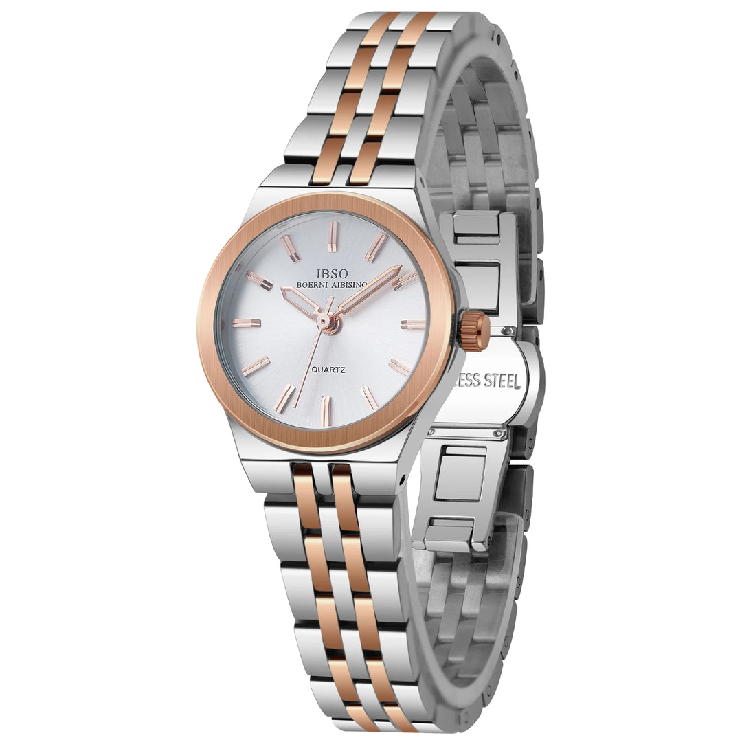 IBSO 2026 Women Quartz Stainless Steel Strap Watch Luminous Hands Dial 5 Colors Japanese Movement S1130L