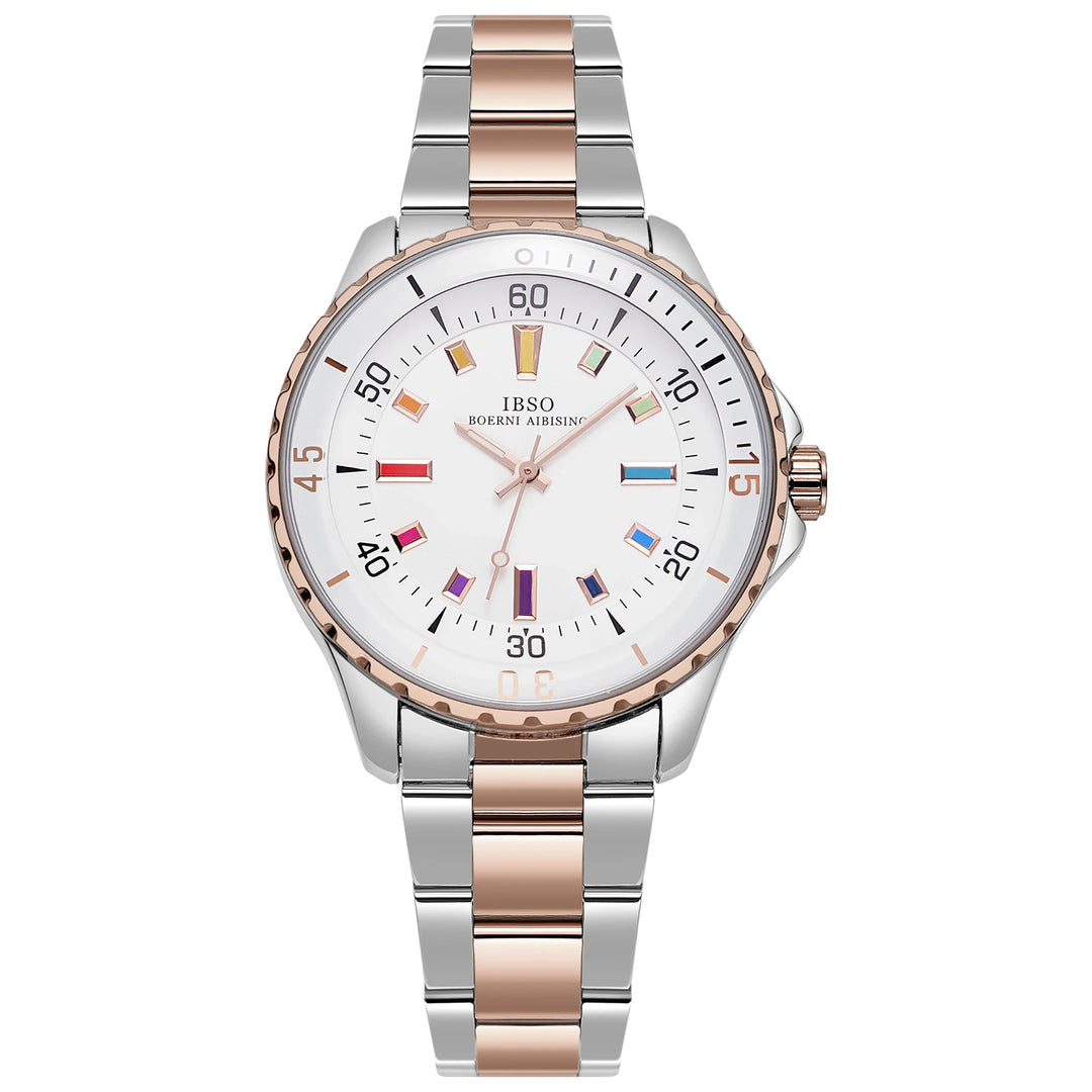 IBSO 2026 Men Business Style Quartz Watches Stainless Steel Strap Luminous Hands Luxury Japanese Quartz Movement Waterproof