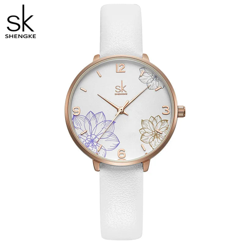 Shengke SK Fashion Watches For Women Ladies Luxury Quartz Relogio Feminino Female Montre Reloj Mujer Zegarek Damski Dropshipping