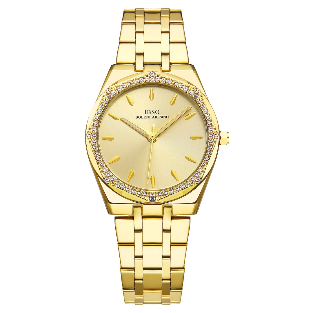 IBSO 2026 New Women Quartz Watch 3ATM Waterproof Stainless Steel Strap Japan Movement Luminous Hands And Dials S1109L