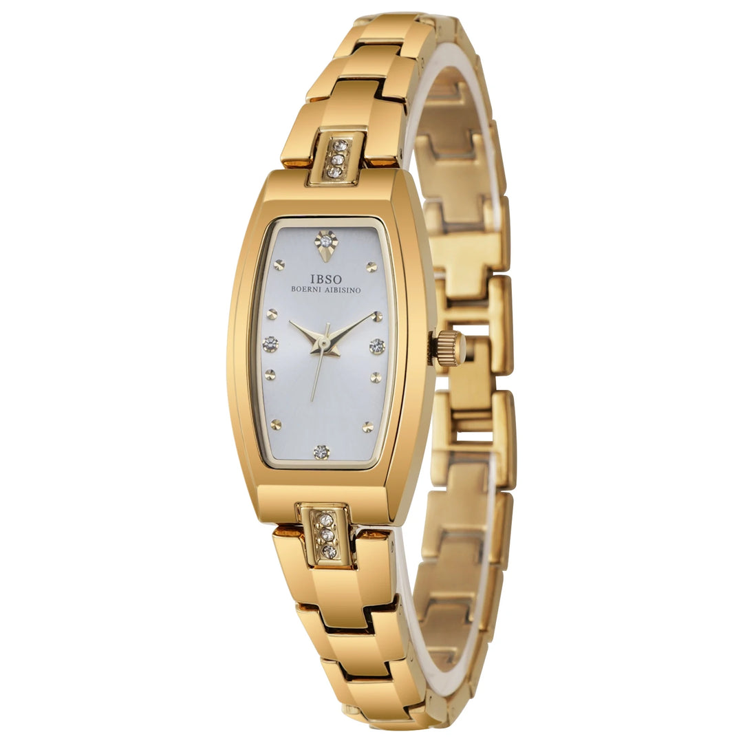 IBSO 2025 New Arrival Women Watch Irregular Case Elegant Bracelet 3ATM Waterproof Stainless Steel Strap Multi Colors Options