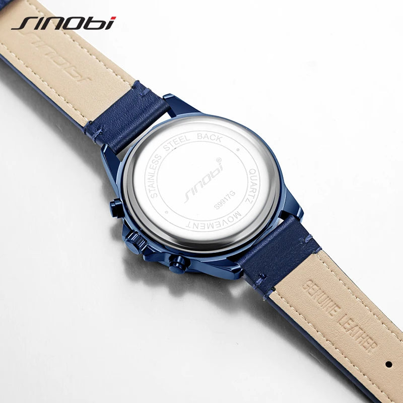 SINOBI Fashion Styles Men's Watches Original Sports Design Mans Quartz Wristwatches Top Brand Male Best Gifts Clock for Husband