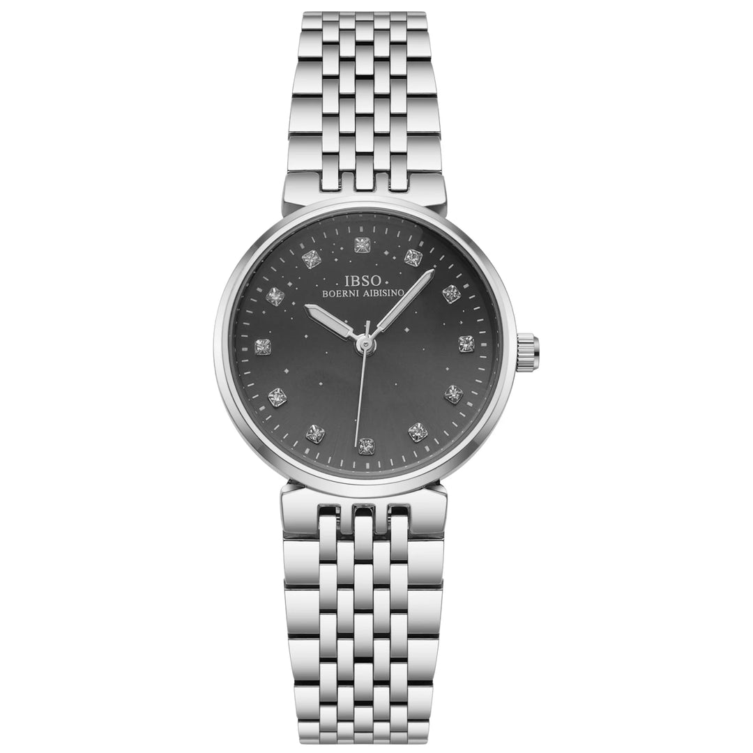 IBSO New Arrival 2026 Gradient Color Dial Stainless Steel Strap Luminous Hands 3ATM Waterproof Japan Movement