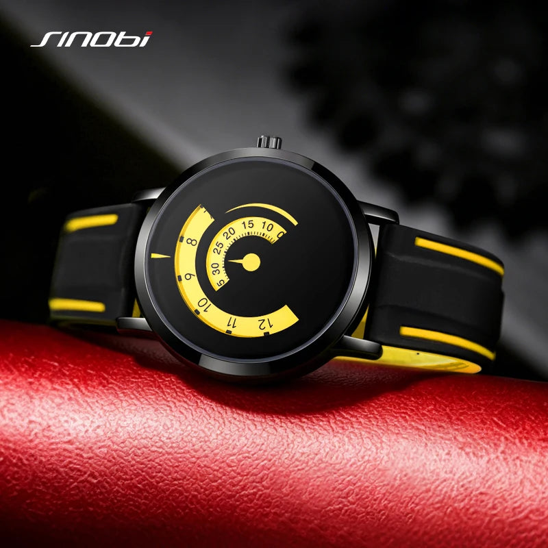 SINOBI Creative Design Men's Watches Fashion Styles Ladies Quartz Wristwatches Top Brand Male Best Gifts Clock