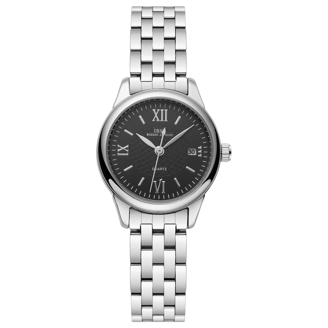 IBSO 2026 New Women Watch Quartz Movement Calendar Function Classic Style Stainless Steel Strap Elegant Lady Clock