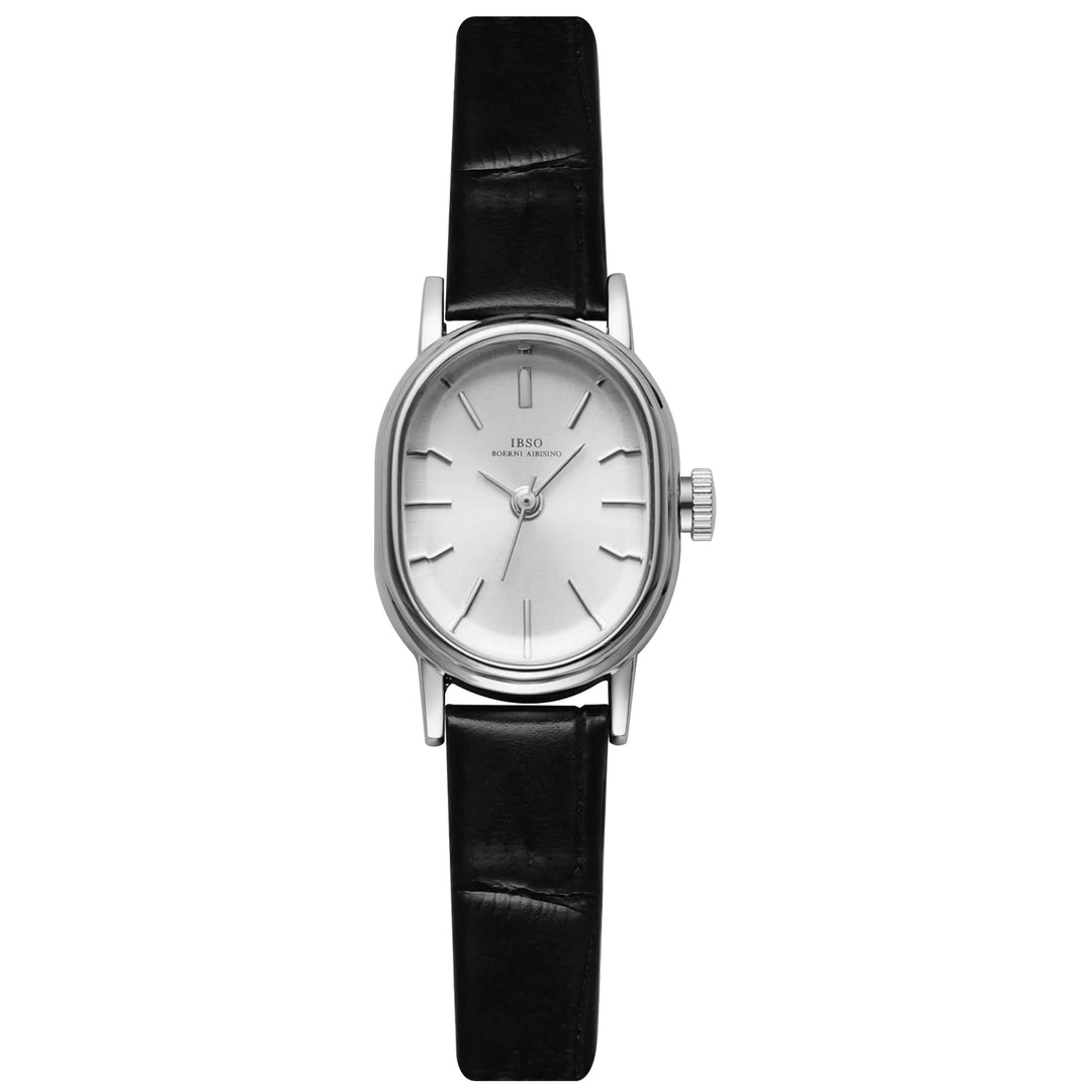 IBSO 2025 New Small Women Quartz Watches Ladies Wristwatches Genuine Leather Strap Stainless Steel Back Case Hook Buckle Watch