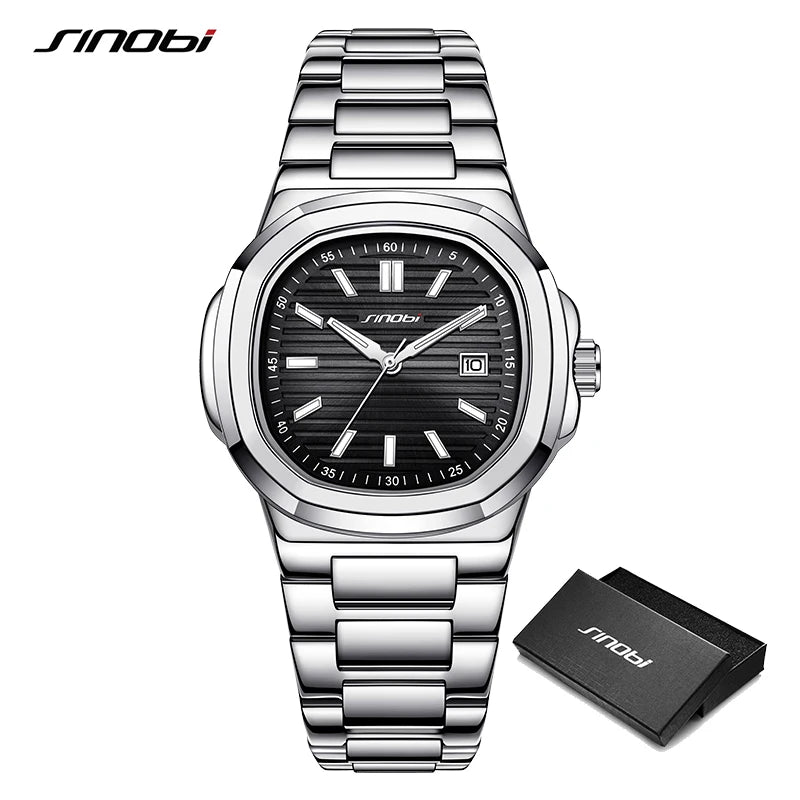 SINOBI New Design Men's Quartz Watches Original Styles Ladies Wristwacthes Top Brand Male Best Gifts Clock Dropshipping