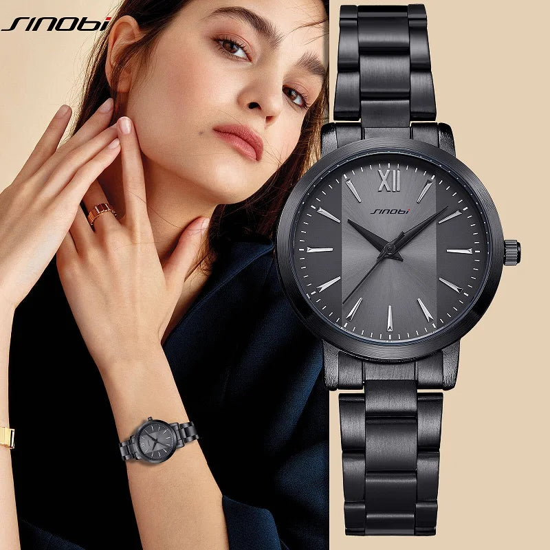 Sinobi Fashion Women's Watches Original Design Elegant Woman Quartz Wristwatches Best Gifts Clock for Wife Relogio Feminino