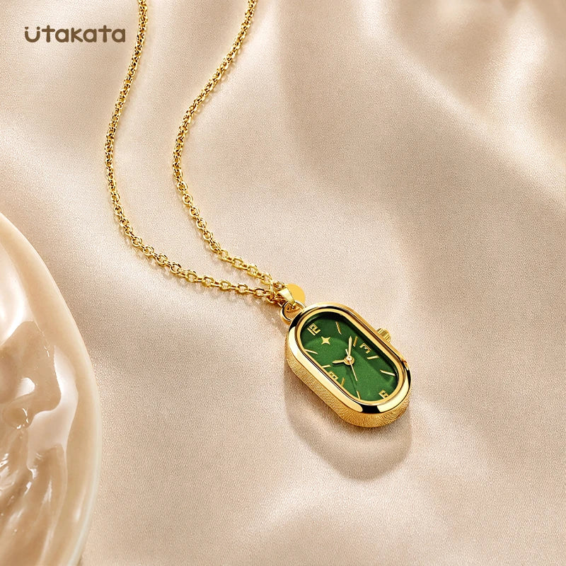 Ladies' quartz wristwatch, ladies' necklace watch, fashionable style,suitable to match together Elegant Gifts