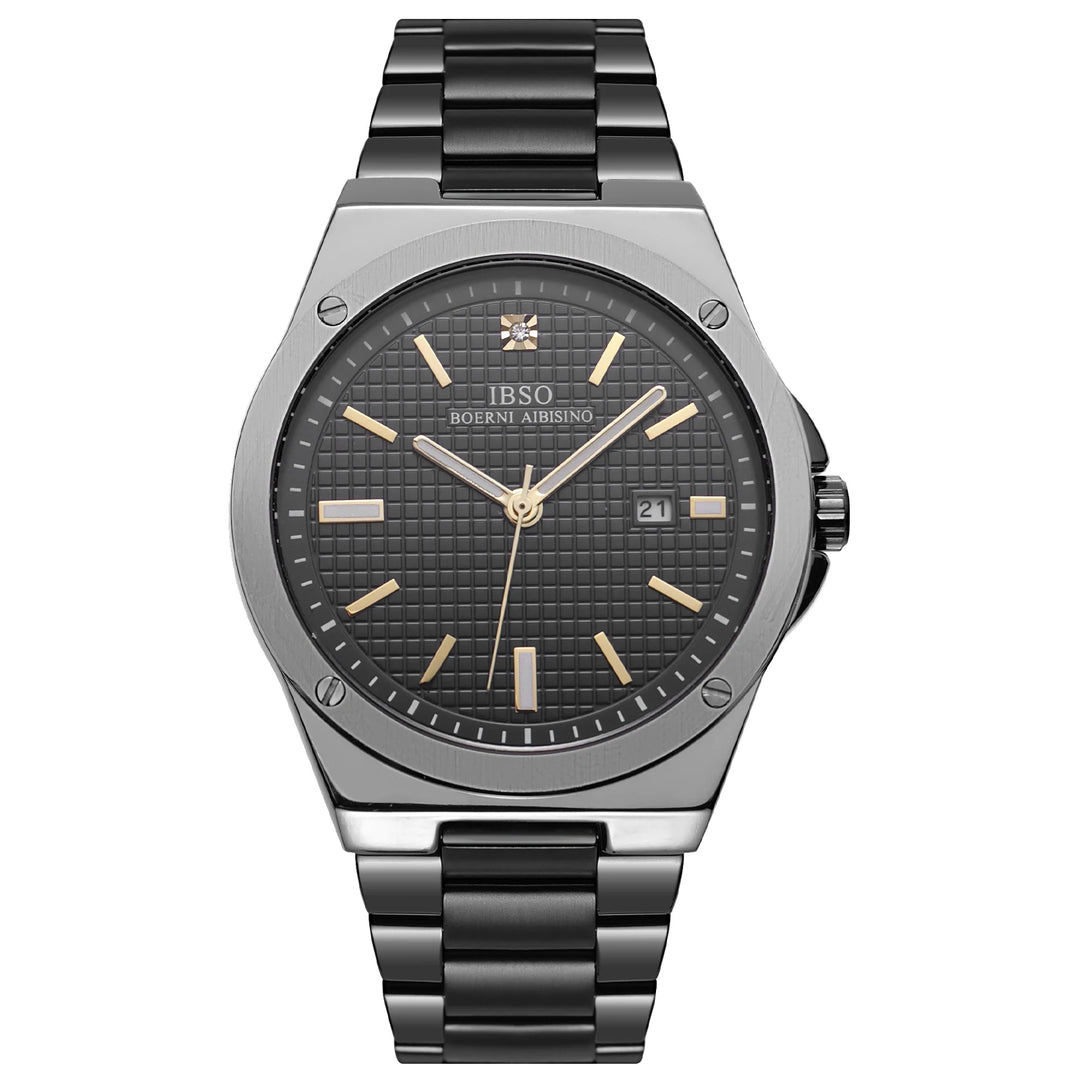 IBSO 2026 New Men Luxury Quartz Watch Luminous Hands And Number Calendar 3ATM Waterproof Business Style Wristwatches For Men