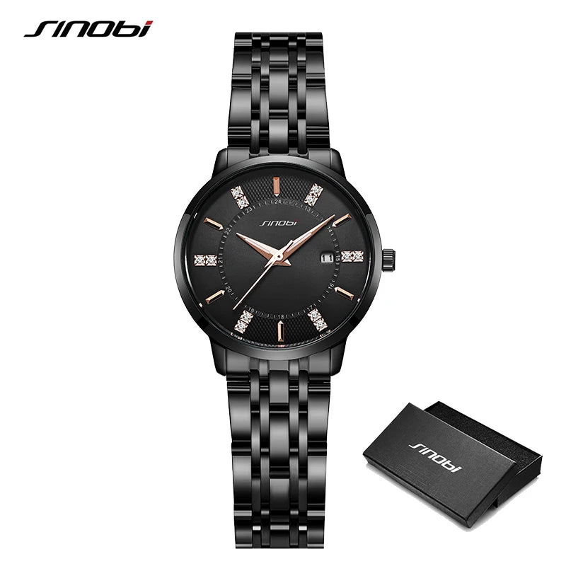 SINOBI New Design Women's Watches Elegant Style Ladies Quartz Wristwatches Top Luxury Girls Gifts Clock Fashion Dresses Watch