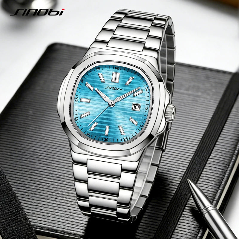 SINOBI New Design Men's Quartz Watches Original Styles Ladies Wristwacthes Top Brand Male Best Gifts Clock Dropshipping