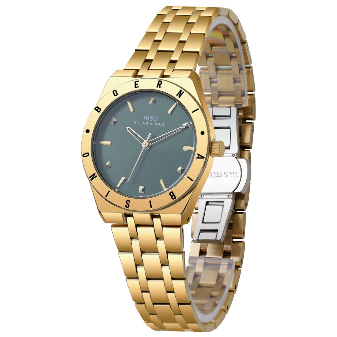 IBSO New Arrival 2026 Stainless Steel Strap Special Hour Hands 3ATM Waterproof Japan Movement S1108L