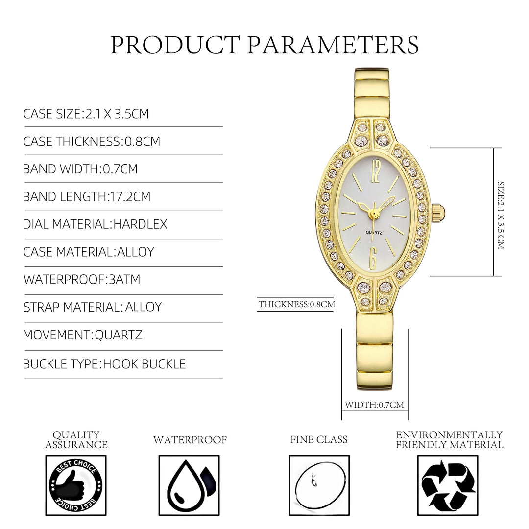 IBSO No Logo Version Cheap Watches Special Price For Women Alloy Strap Quartz Movement 3ATM Waterproof Oval Dial Ladies Watch