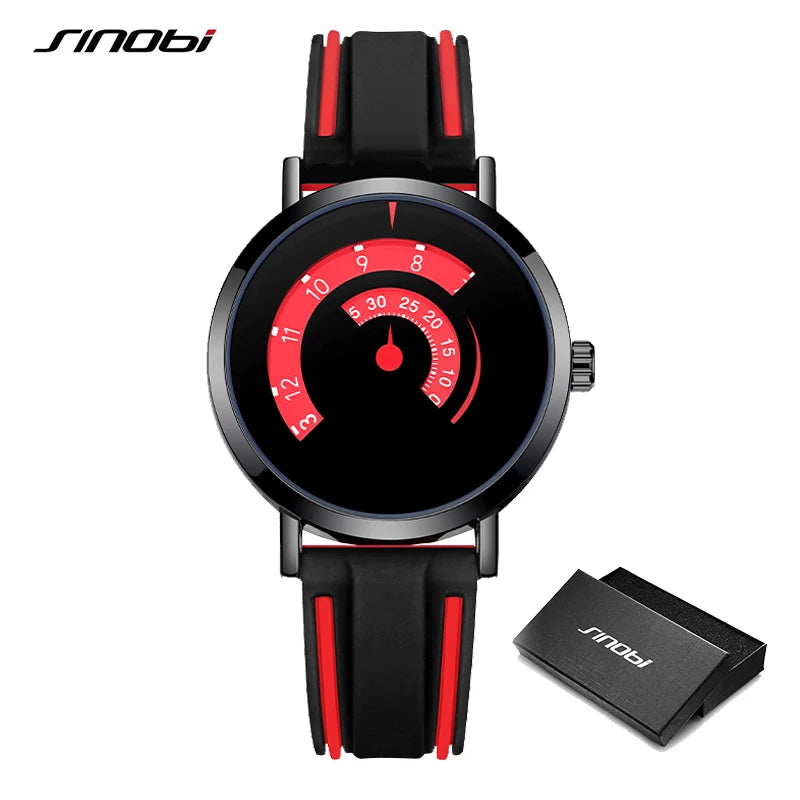 SINOBI Creative Design Men's Watches Fashion Styles Ladies Quartz Wristwatches Top Brand Male Best Gifts Clock