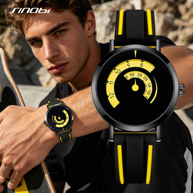 SINOBI Creative Design Men's Watches Fashion Styles Ladies Quartz Wristwatches Top Brand Male Best Gifts Clock