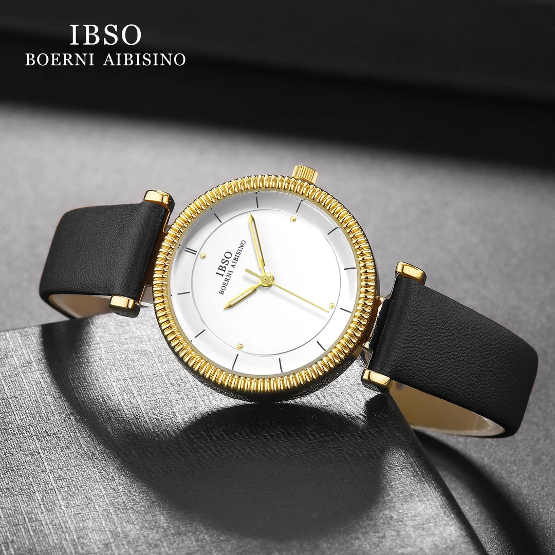 IBSO 8 MM Ultra-Thin Wrist Women Watches Luxury Female Clock Fashion Montre Femme 2022 Ladies Quartz Watch Relogio Feminino
