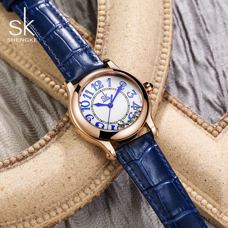 Shengke Top Brand Ladies Quartz Wristwatches Diamond Woman's Watches Original Fashion Women's Best Gifts Clock Montre femme