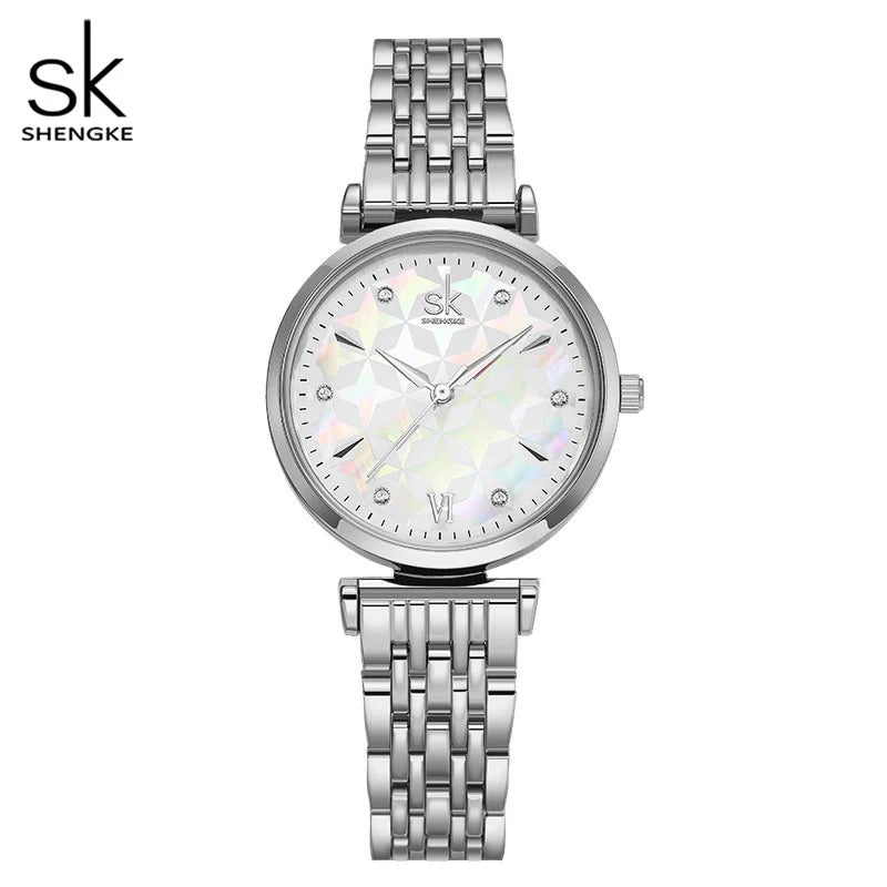 Shengke Brand Luxury Bracelet Women Watch Rosegold Wristwatches for Women Top Sales Japanese Quartz Watches Relogio Feminino