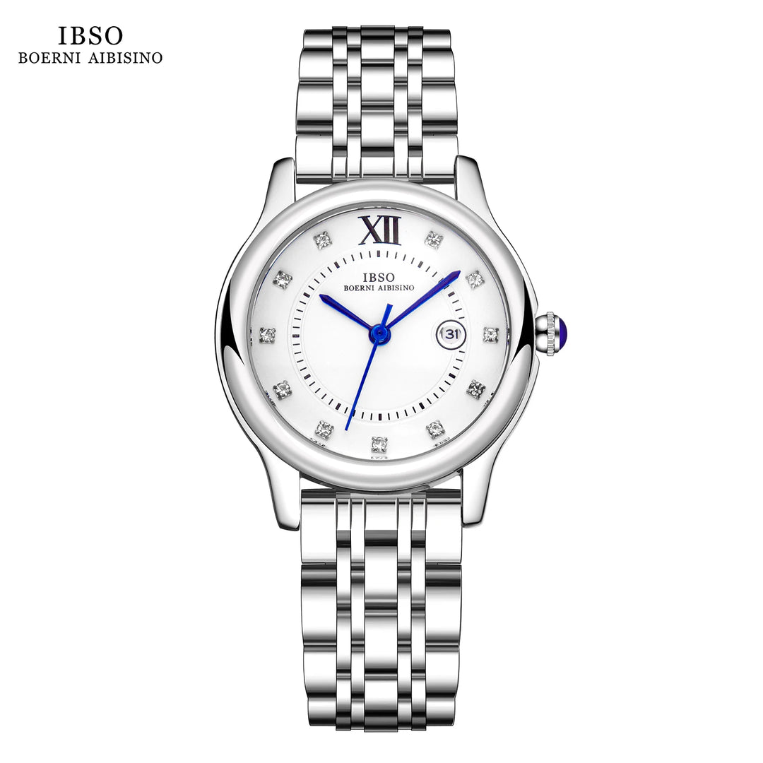 IBSO 2026 New Ladies Luxury Style Quartz Watches Super Simple Stainless Steel Strap Waterproof Dial Waterproof 30 Fashion Style