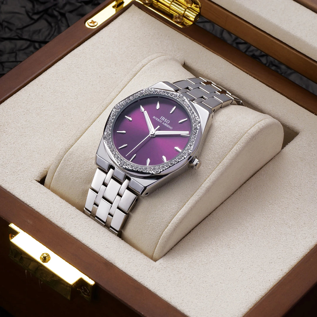 IBSO 2026 New Women Quartz Watch 3ATM Waterproof Stainless Steel Strap Japan Movement Luminous Hands And Dials S1109L