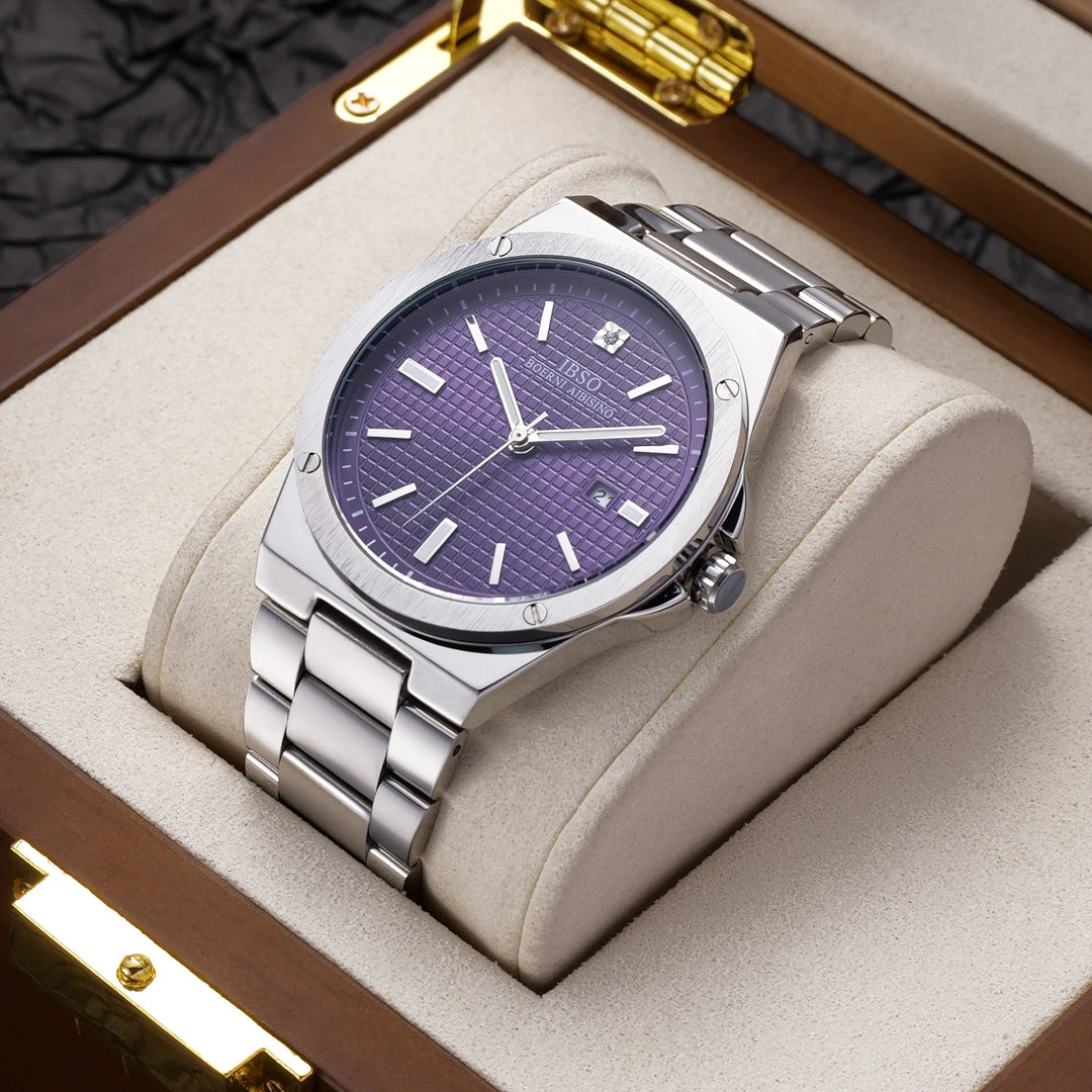 IBSO 2026 New Men Watches Luxury Quartz Watch 3ATM Waterproof Calendar Function Luminous Hands And Time Business Style