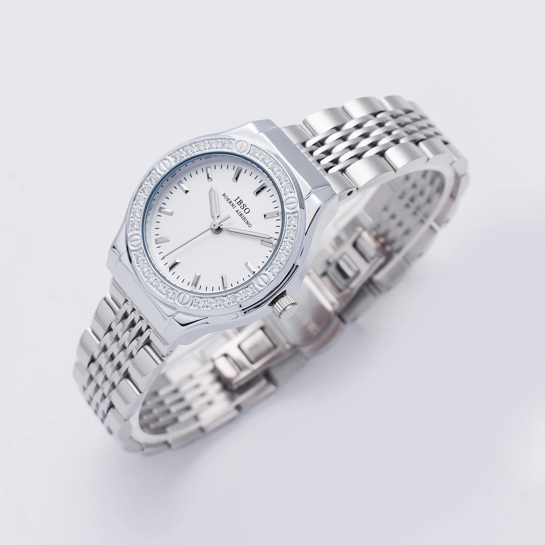 IBSO Women Luxury Quartz Watch 3ATM Japanese Quartz Movement Stainless Steel Strap For Ladies Watch 9686# New Fashion