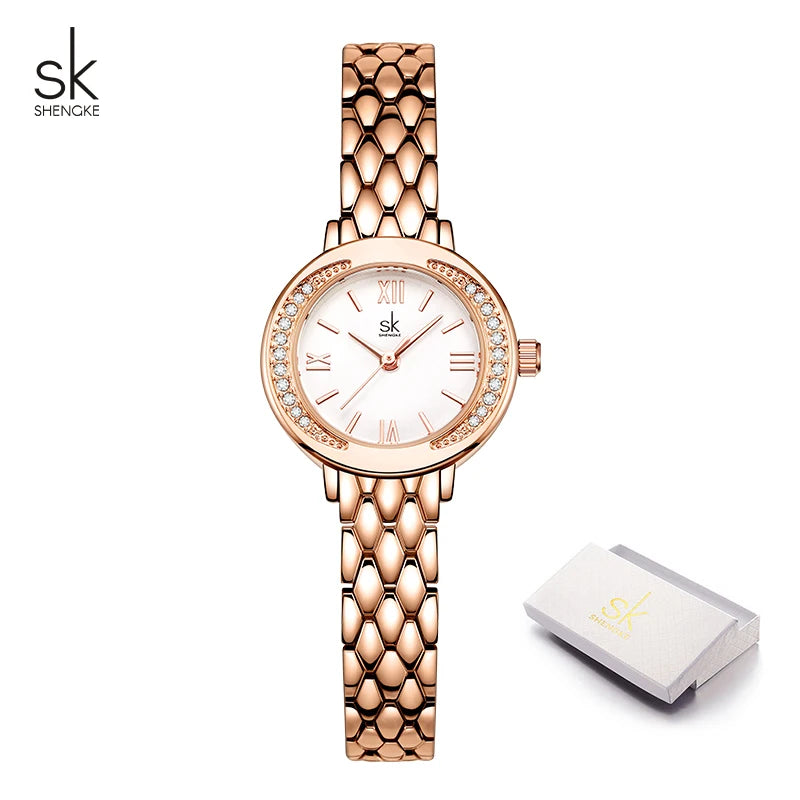 Shengke New Fashion Style Ladies Watches Top Brand Women's Quartz Wristwatches New Original Design Female Best Gifts Clock