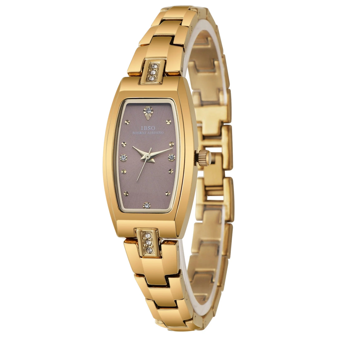 IBSO 2025 New Arrival Women Watch Irregular Case Elegant Bracelet 3ATM Waterproof Stainless Steel Strap Multi Colors Options