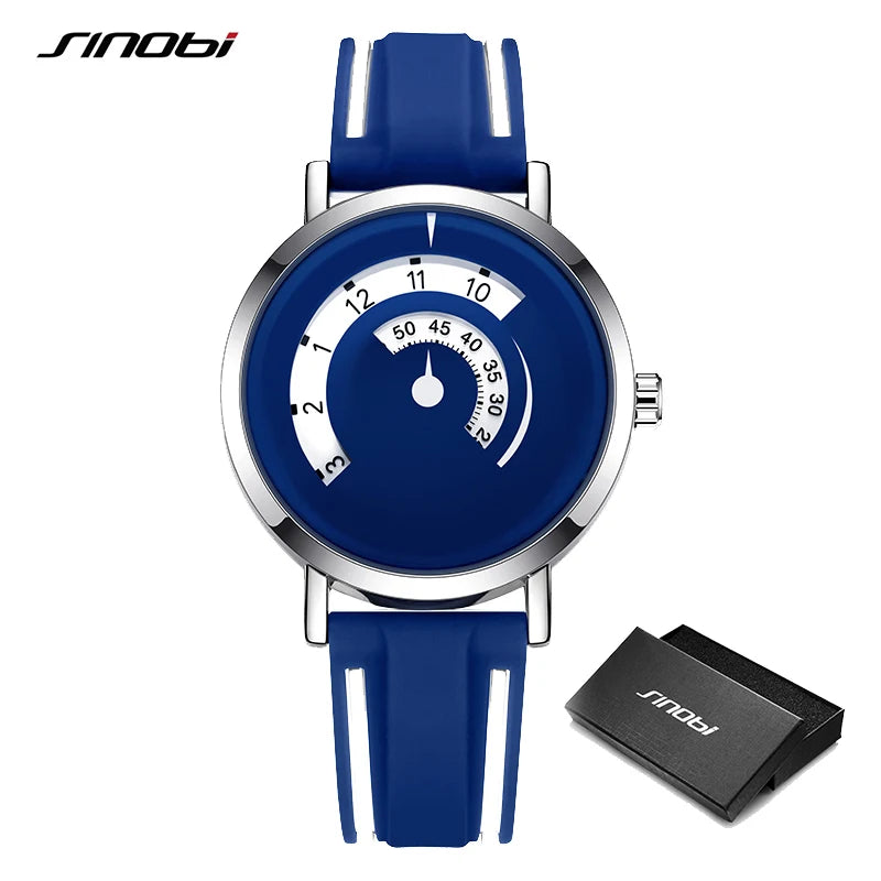 SINOBI Creative Design Men's Watches Fashion Styles Ladies Quartz Wristwatches Top Brand Male Best Gifts Clock