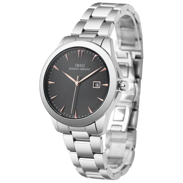 Ibso 2026 men quartz watch stainless steel strap 3atm waterproof stylish business male wristwatch s1126g
