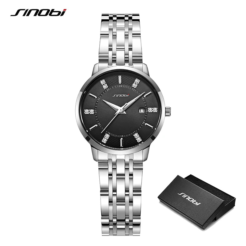 SINOBI New Design Women's Watches Elegant Style Ladies Quartz Wristwatches Top Luxury Girls Gifts Clock Fashion Dresses Watch