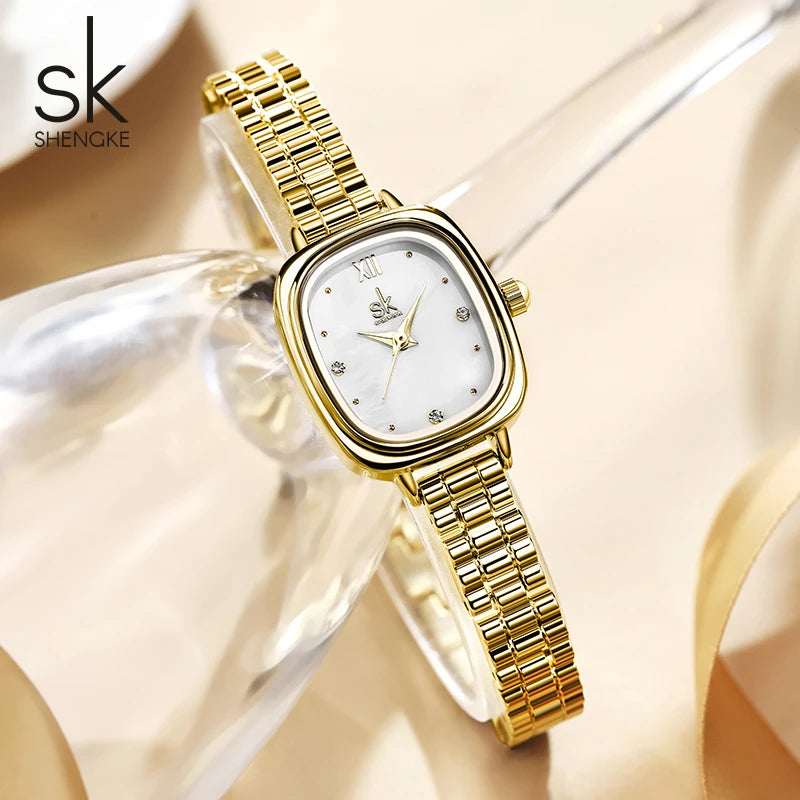 Shengke Fashion Elegant Women's Quartz Watches Top Brand Woman's Wristwatches Hot Sales Female Best Gifts Clock for Wife ,Family