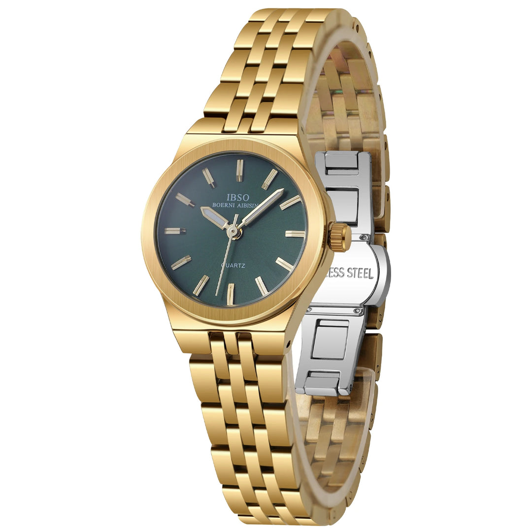 IBSO 2026 Women Quartz Stainless Steel Strap Watch Luminous Hands Dial 5 Colors Japanese Movement S1130L