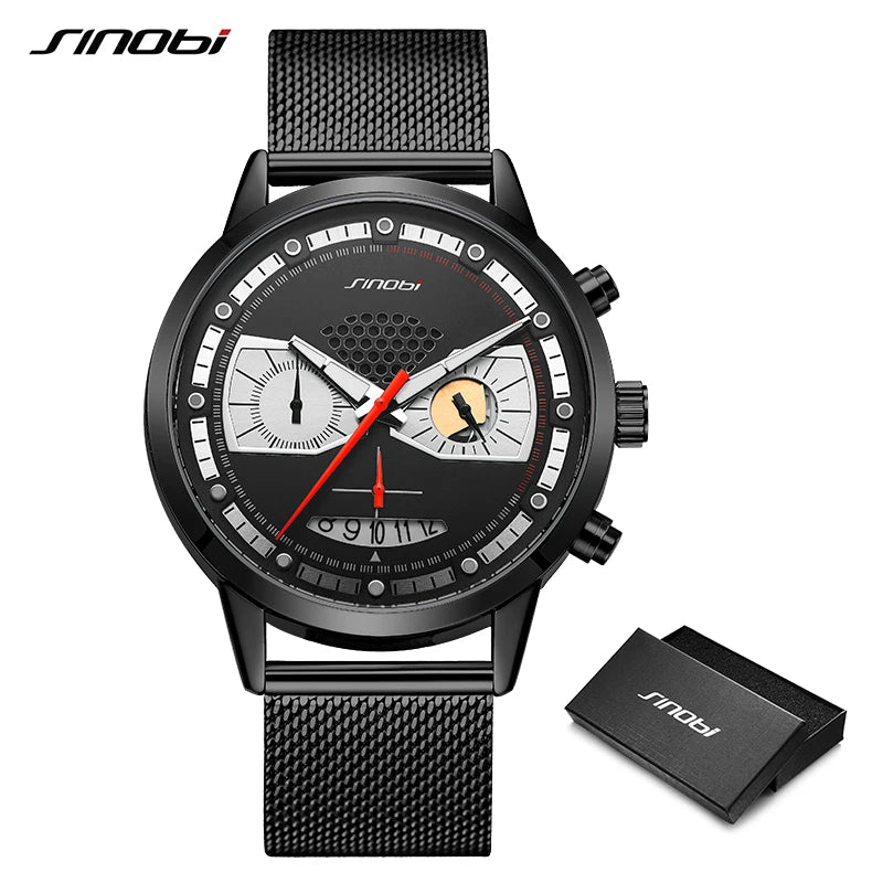 Sinobi Man Fashion Casual Watch Creative Chronograph Male Clock Sports Quartz Wrist Watches Original Owl Design erkek kol saati