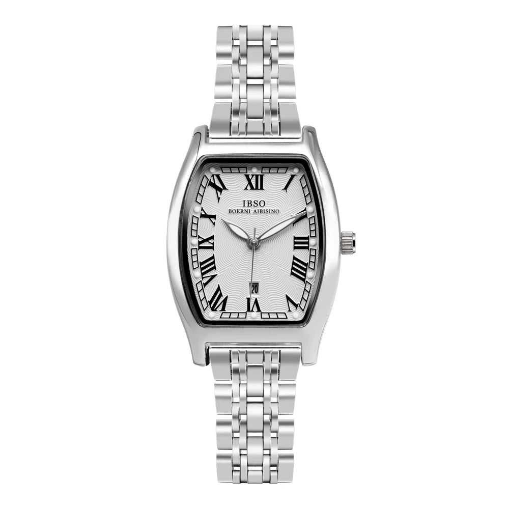 IBSO New Style Women Luxury Quartz Watches Japanese Movement 3ATM Waterproof Stainless Strap Watch Ladies Luminous Dial 9388