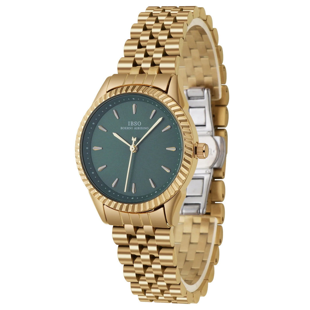 IBSO Women Wholesale 2026 Japanese Quartz Movement Quartz Watches Luxury Stainless Steel Band 3ATM Waterproof Luminous Hands