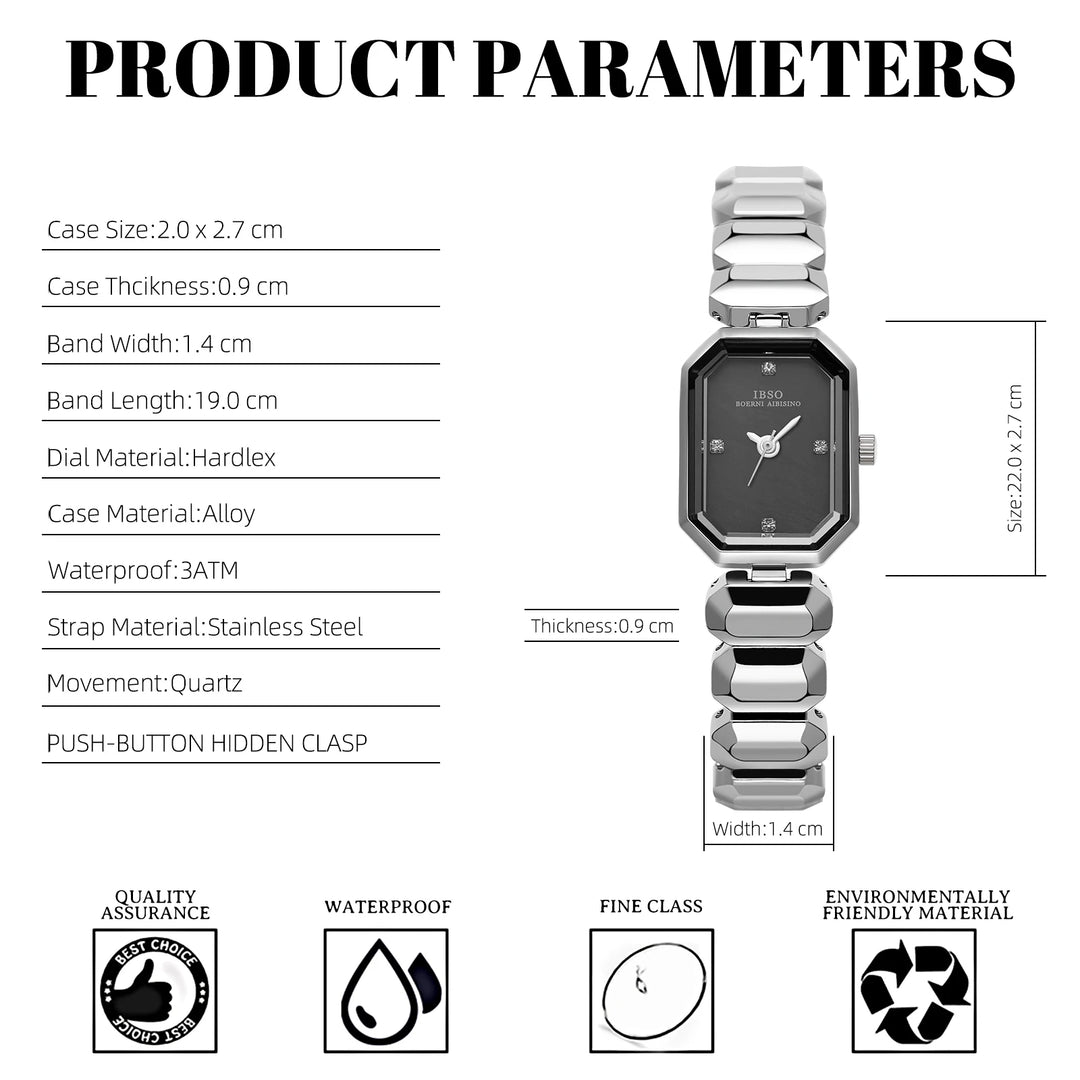 IBSO Women Special Stainless Steel Strap Women Quartz Watch Small Dial 3ATM Waterproof S1220L Hot Style 2026