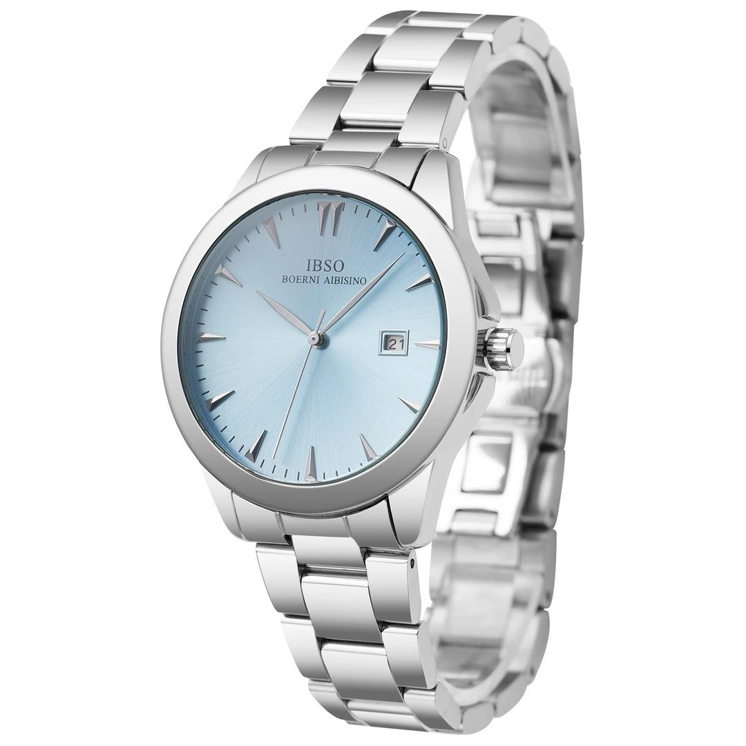 IBSO 2026 Men Quartz Watch Stainless Steel Strap 3ATM Waterproof Stylish Business Male Wristwatch S1126G