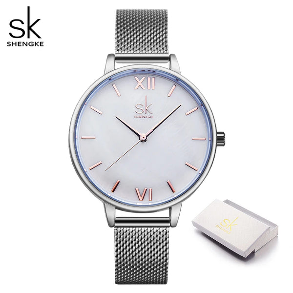 Shengke new fashion women watches top brand elegant woman's quartz wristwatches luxury golden clock for lady relogio feminino