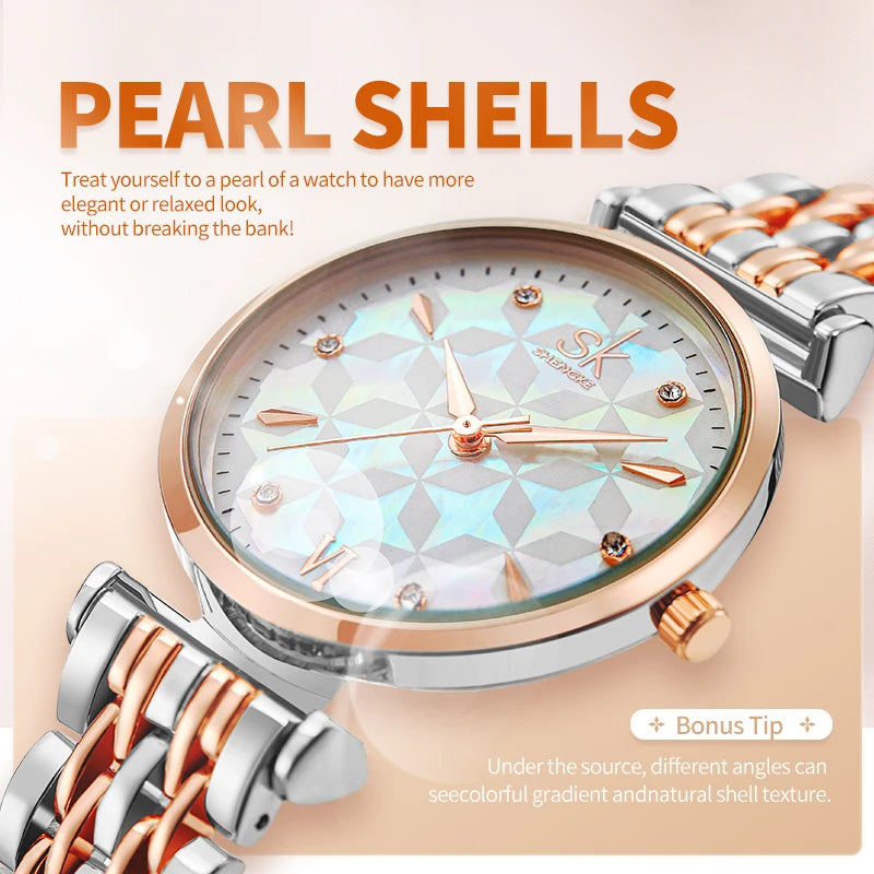 Shengke Brand Luxury Bracelet Women Watch Rosegold Wristwatches for Women Top Sales Japanese Quartz Watches Relogio Feminino