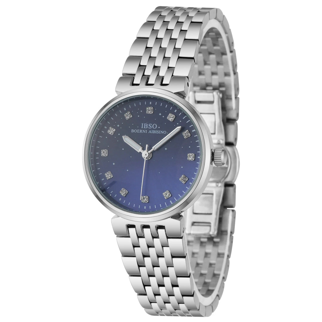 IBSO New Arrival 2026 Gradient Color Dial Stainless Steel Strap Luminous Hands 3ATM Waterproof Japan Movement
