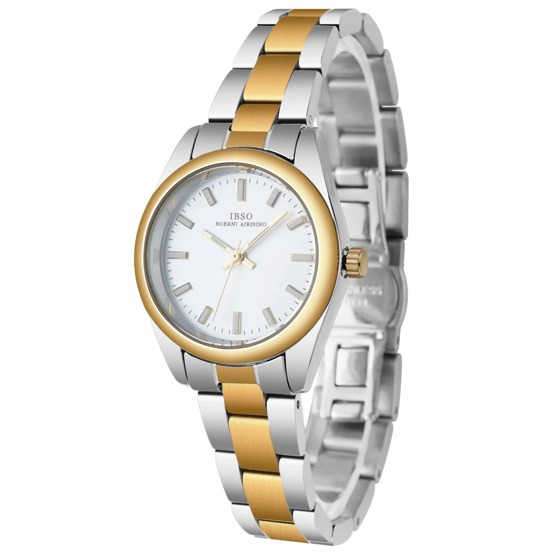 IBSO 2026 New Women Stainless Steel Watches 3ATM Waterproof Luminous Hands Dials Small Luxury Style Women Gift For Christmas