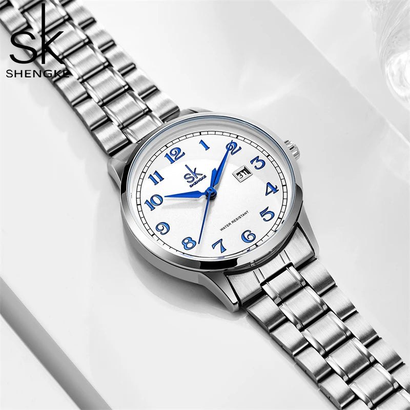 Shengke Fashion Diamond Woman Watches Green Dial Beauty Women Quartz Wristwatches Original Design Ladies Clock Relogio Feminino