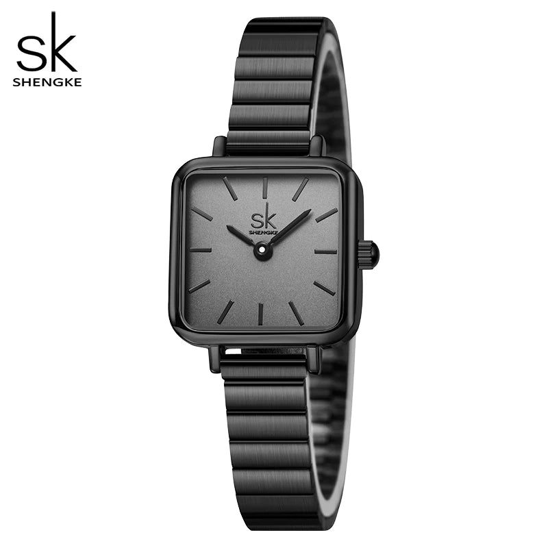 Shengke Fashion Style Women Watches Square Design Original Woman's Quartz Wristwatches Top Luxury Brand Female SK Gift Clock