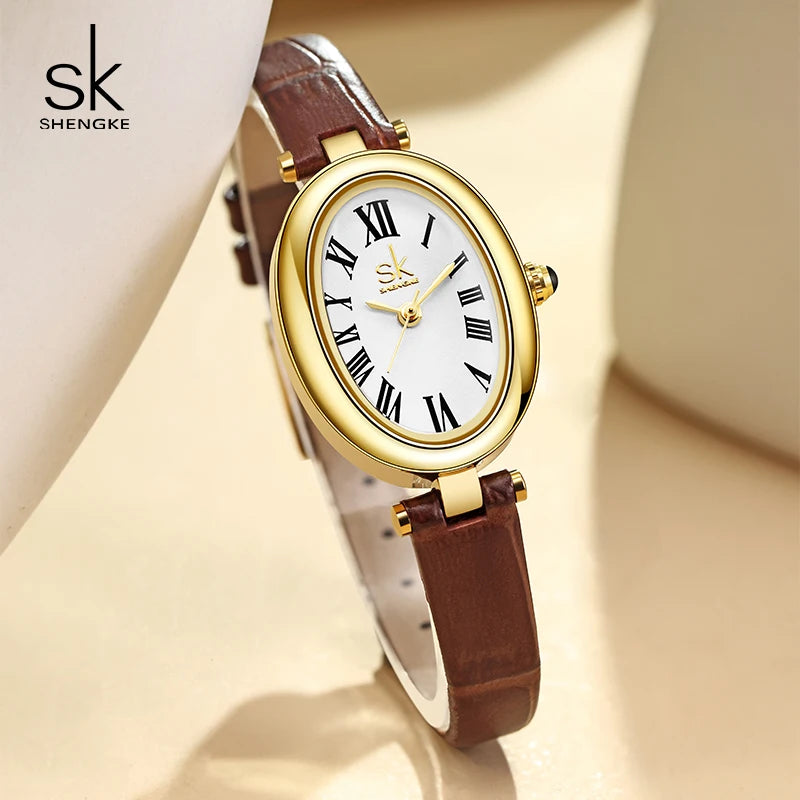 Shengke New Arrival Women's Watches Top Brand Ladies Quartz Wristwatches Original Styles Luxury Female Best Gifts Clock